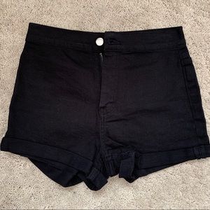 Black High Waisted Shorts